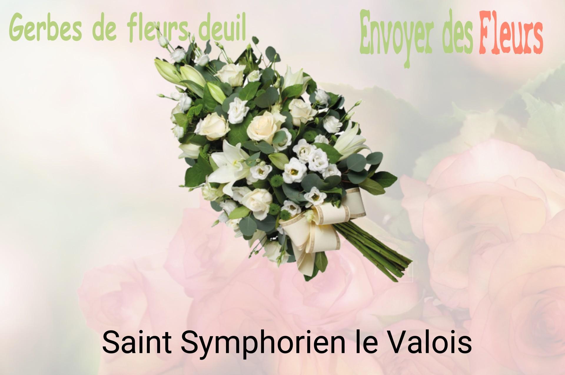 Gerbe de fleurs de deuil livrée à Saint-Symphorien-le-Valois
